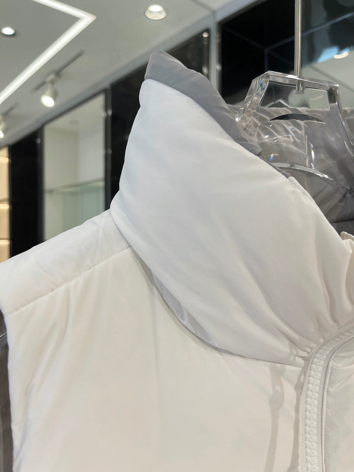 Canada Goose White Tonal-Logo Stand-Collar Puffer Vest