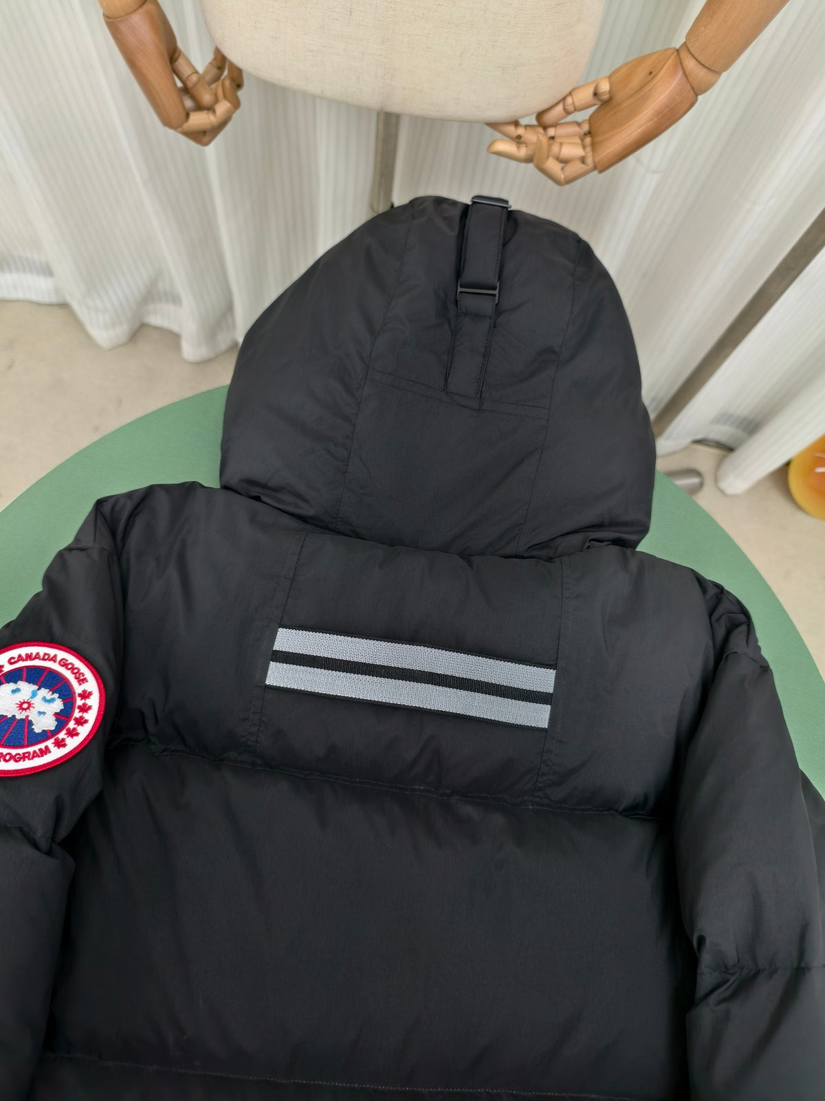 Canada Goose Black High-Collar Hooded Puffer Jacket