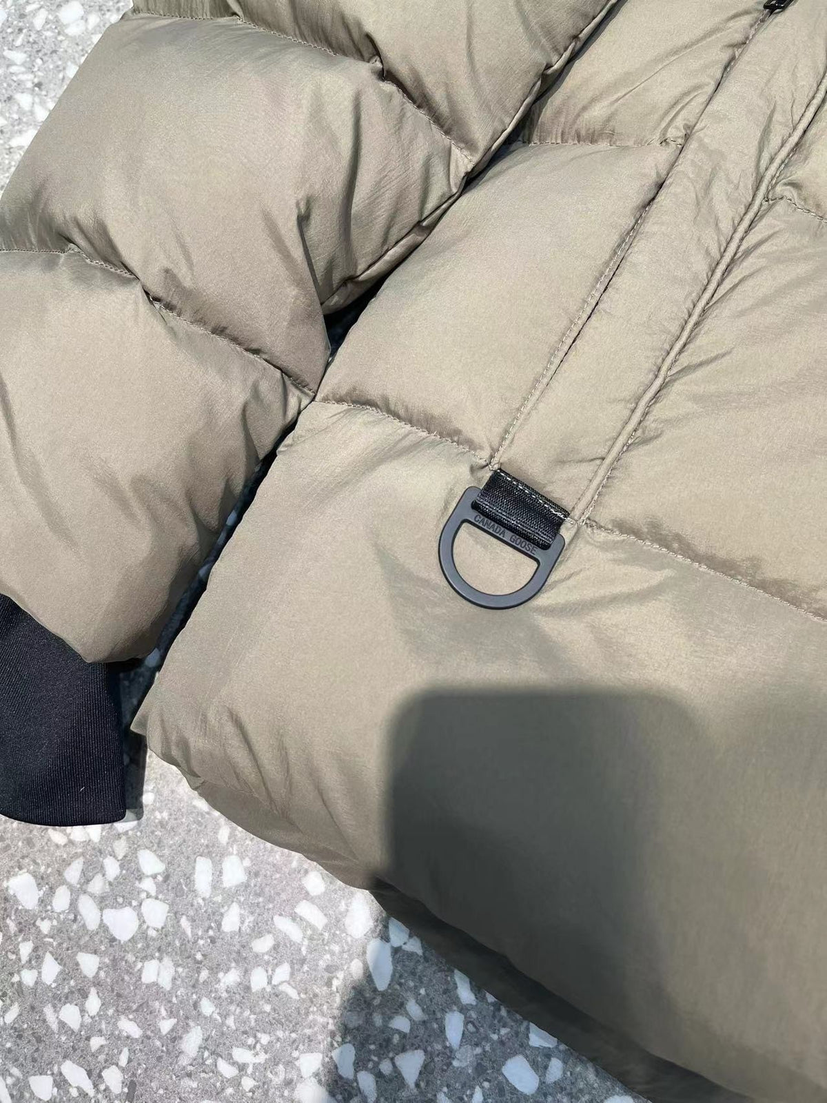 Canada Goose Khaki Hooded Quilted Puffer Jacket
