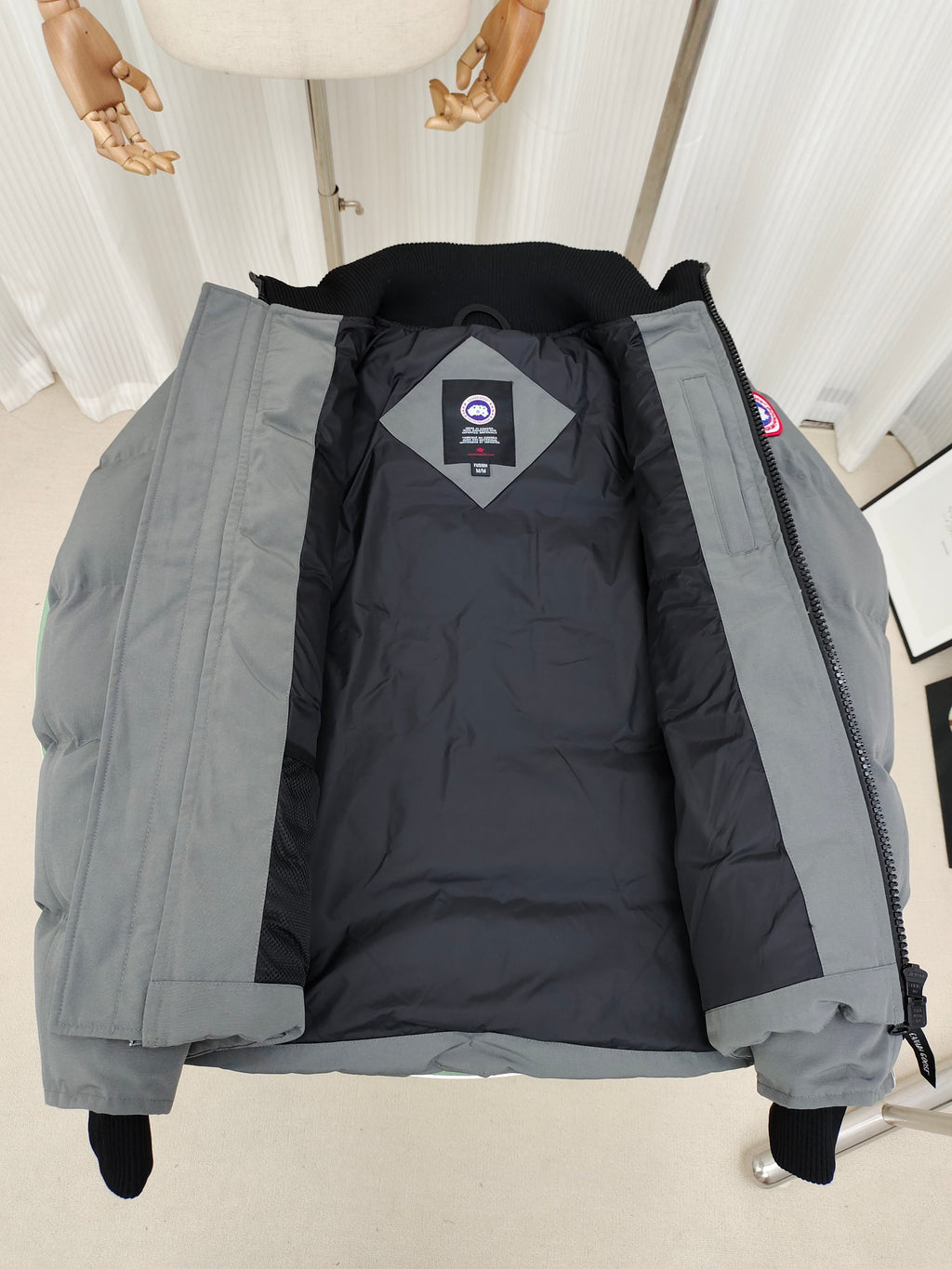 Canada Goose Grey Stand-Collar Puffer Jacket