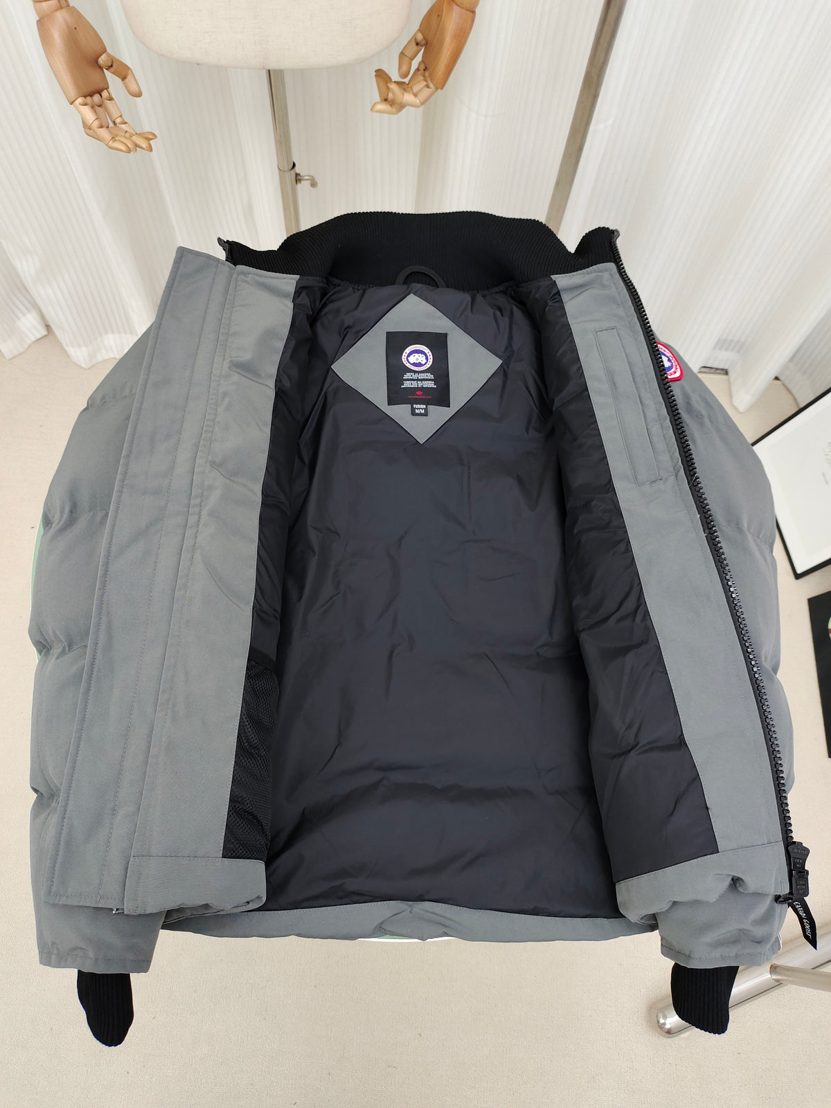 Canada Goose Grey Stand-Collar Puffer Jacket
