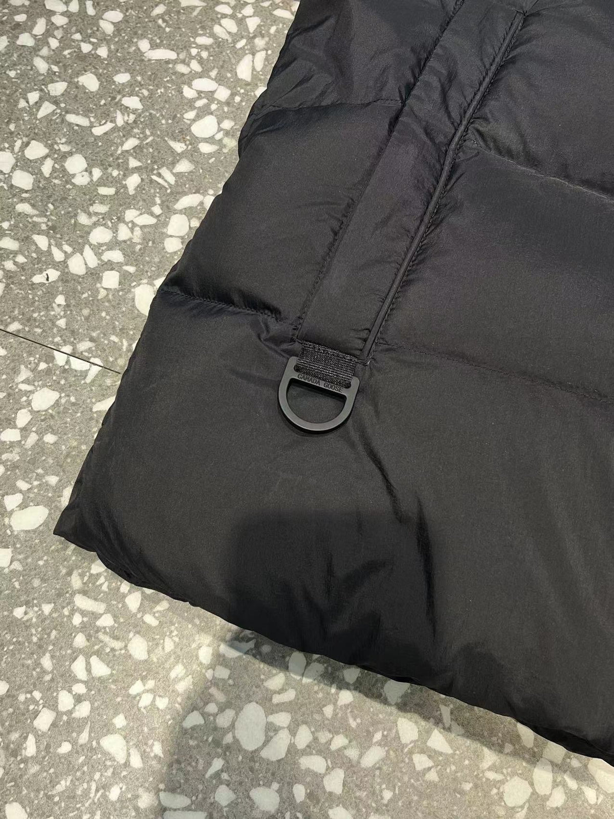 Canada Goose Charcoal Hooded Quilted Puffer Jacket
