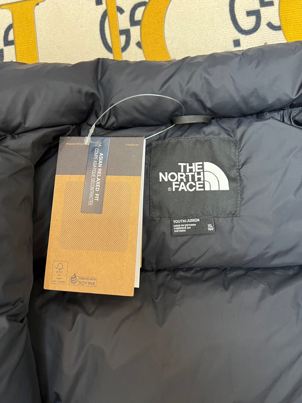 The North Face Purple & Black Colorblock Puffer Jacket