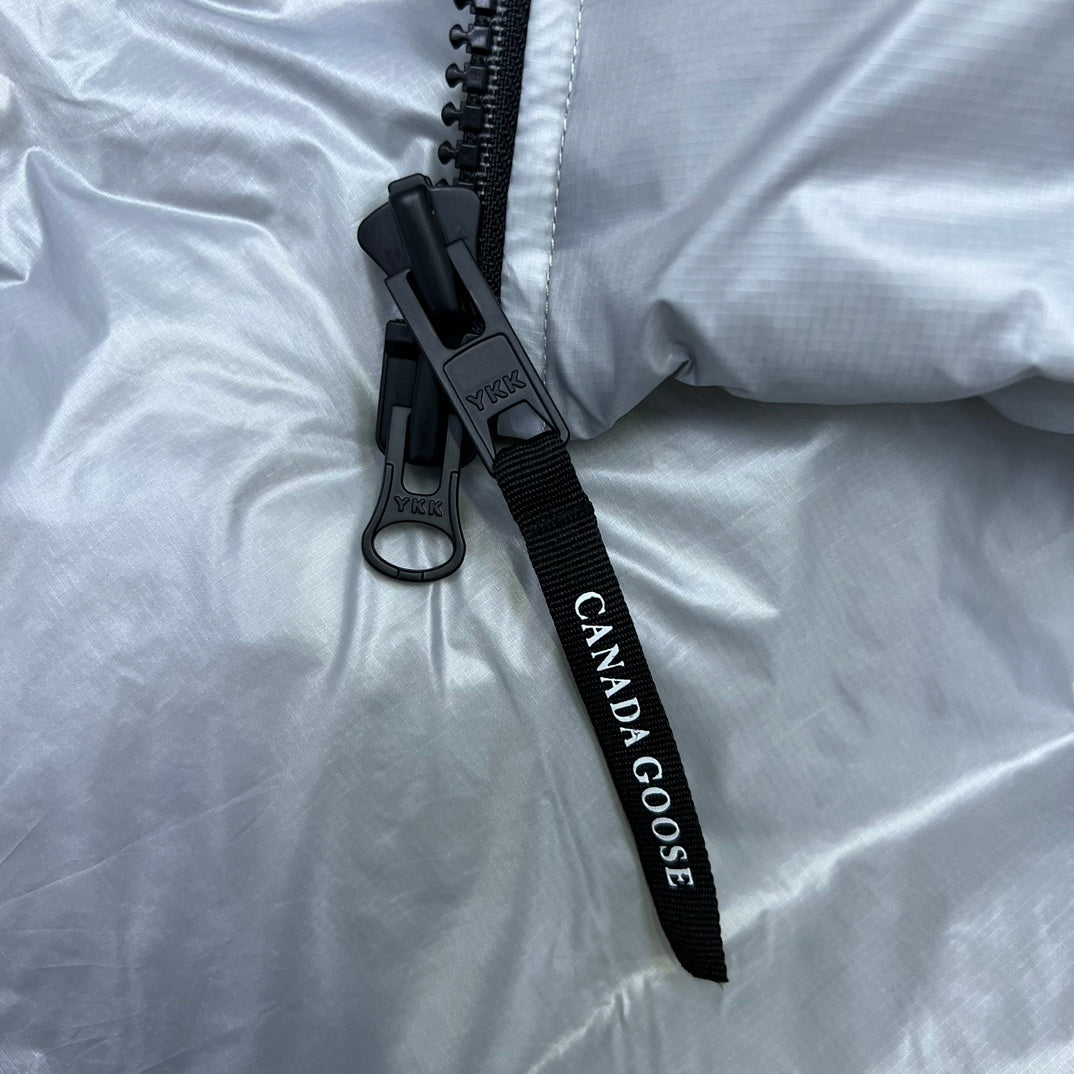 Canada Goose Silver Grey Hooded Puffer Jacket