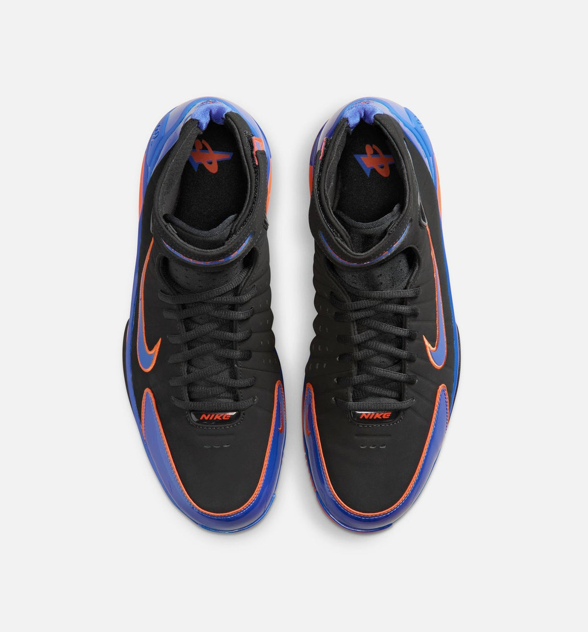 Air Zoom Huarache 2K4 Penny Hardaway Mens Basketball Shoe | Black/Varsity Royal/Safety Orange