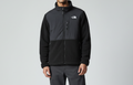 The North Face Black Mixed-Panel Stand-Collar Fleece Jacket