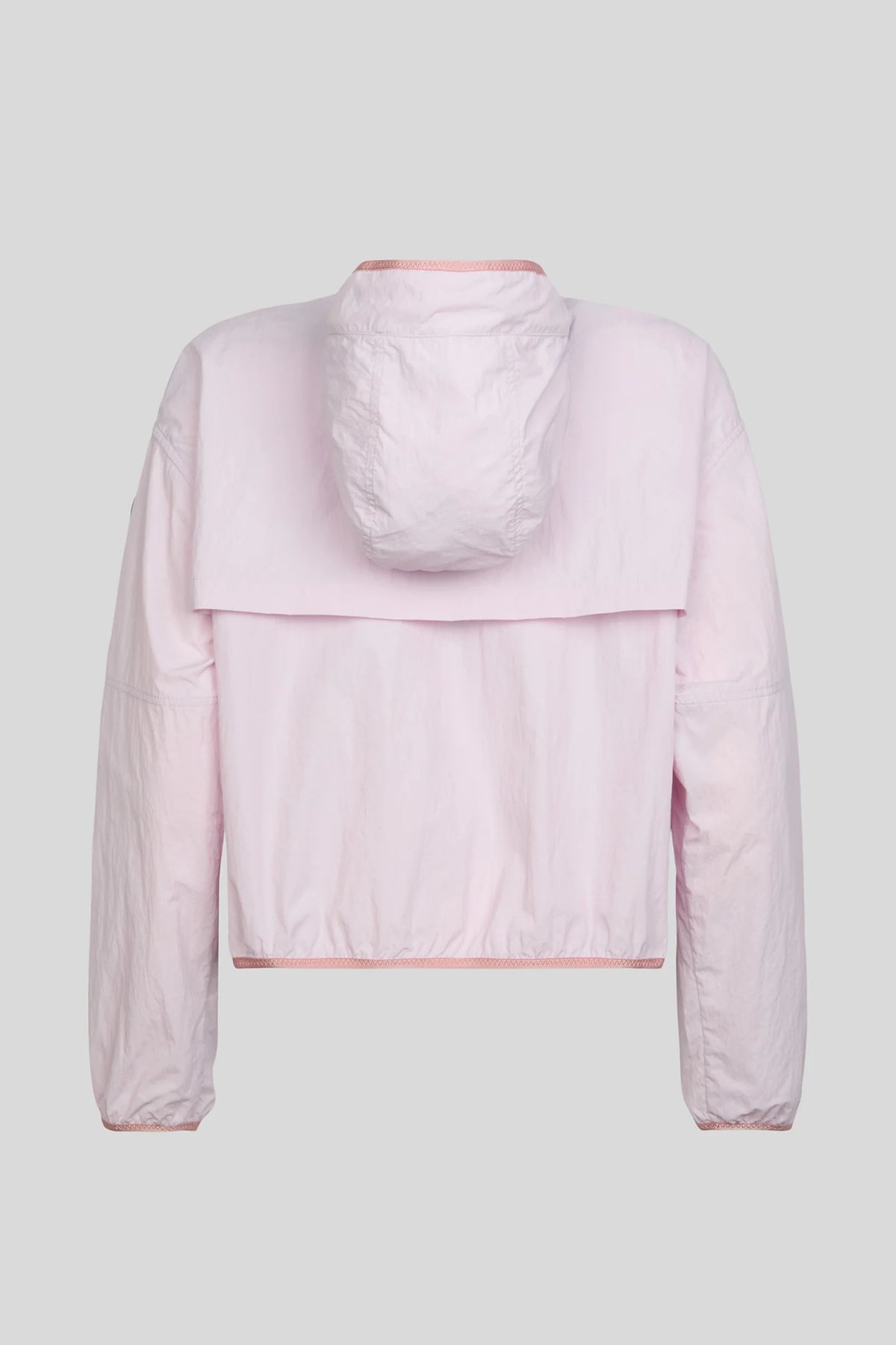 Canada Goose Pale Pink Hooded Zip-Up Jacket with Coral Trim
