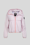 Canada Goose Pale Pink Hooded Zip-Up Jacket with Coral Trim