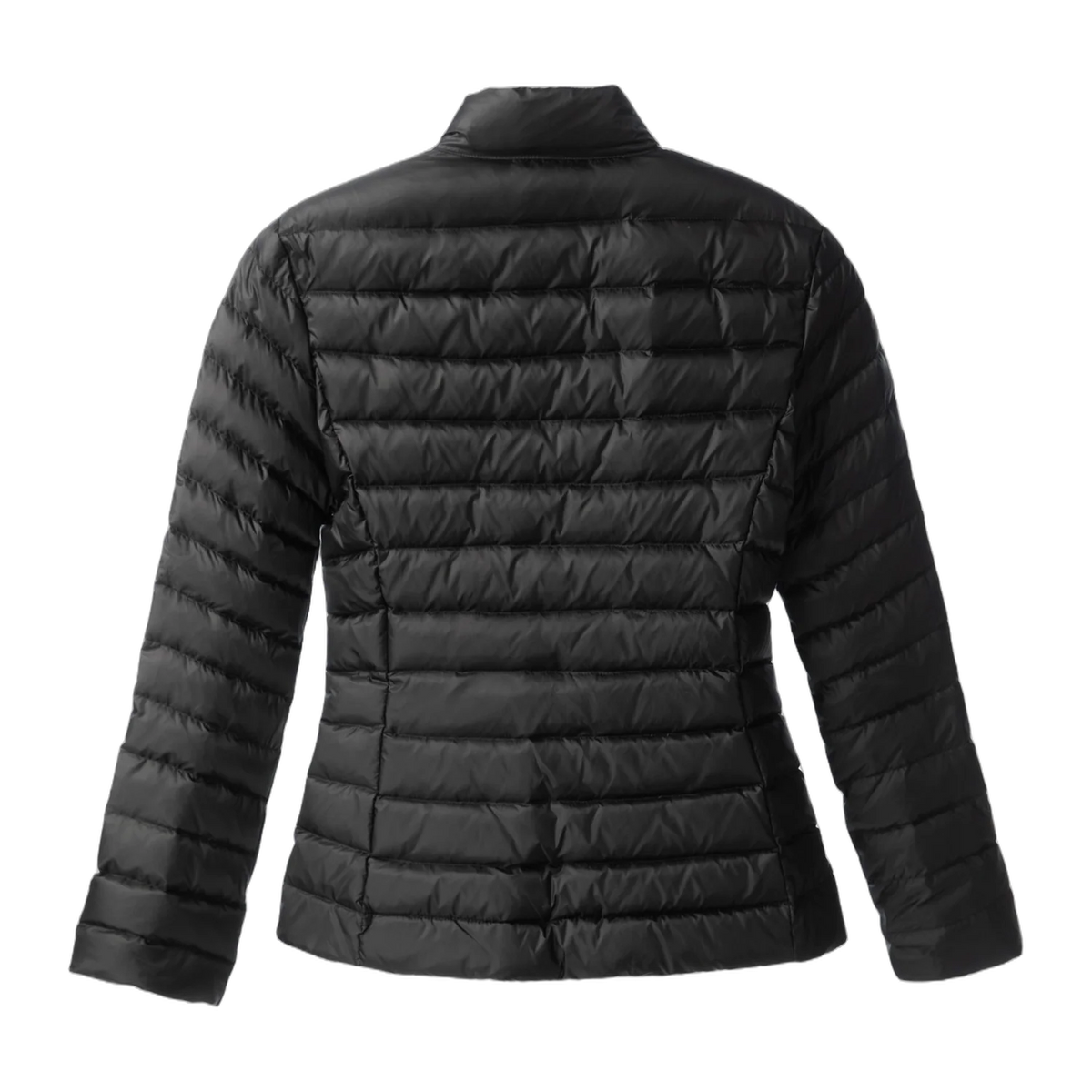 Moncler Black Quilted Puffer Jacket with Stand Collar