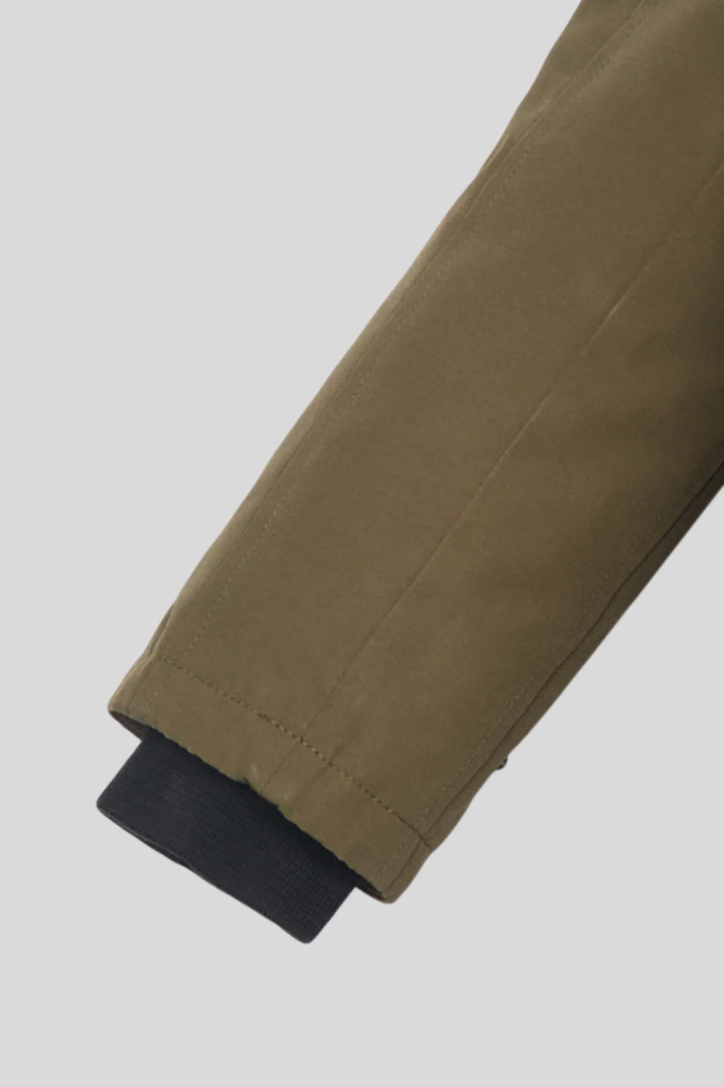 Canada Goose Olive Hooded Parka with Plush-Look Trim