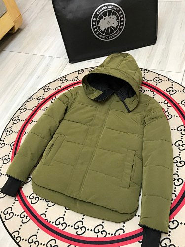Canada Goose Olive Green Hooded Puffer Jacket