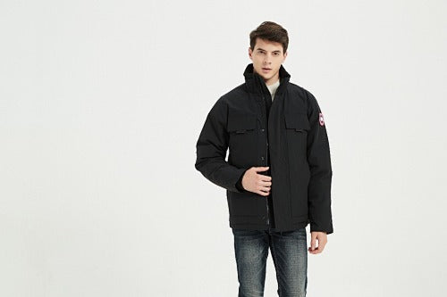 Canada Goose Men's Black Stand-Collar Utility Jacket