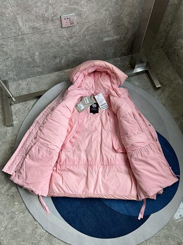 Canada Goose Pink Hooded Utility Jacket with Four Flap Pockets