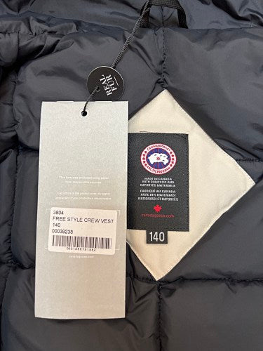 Canada Goose Cream Hooded Parka with Four Flap Pockets