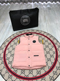 Canada Goose Pink Quilted Puffer Vest with Stand Collar