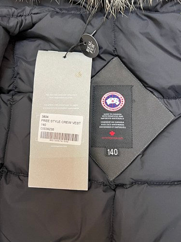 Canada Goose Charcoal Hooded Parka with Four Flap Pockets