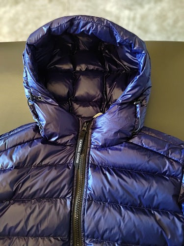 Canada Goose Black Hooded Utility Jacket with Quilted Panels