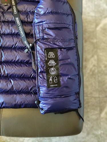 Canada Goose Black Hooded Utility Jacket with Quilted Panels