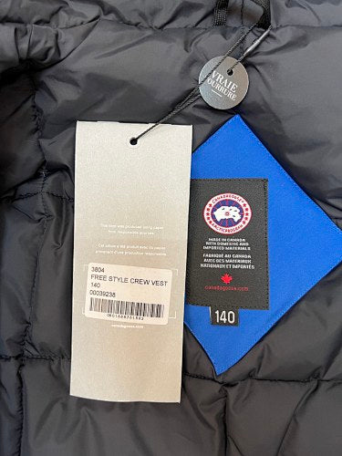 Canada Goose Royal Blue Hooded Parka with Four Flap Pockets