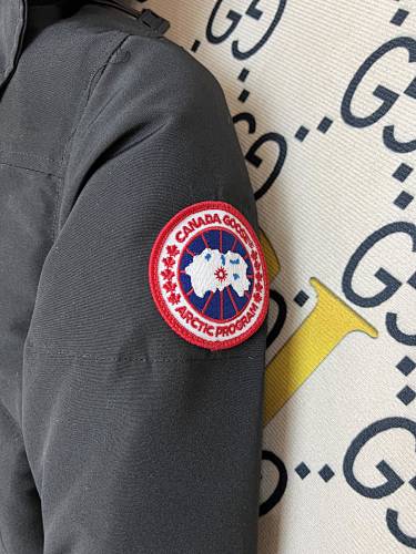 Canada Goose Charcoal Hooded Puffer Jacket
