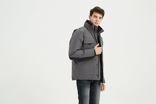 Canada Goose Men's Grey Stand-Collar Utility Jacket