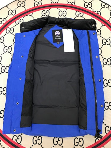 Canada Goose Royal Blue Quilted Puffer Vest with Stand Collar