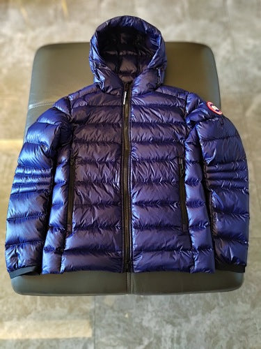 Canada Goose Black Hooded Utility Jacket with Quilted Panels