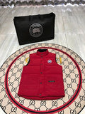 Canada Goose Red Logo-Patch Quilted Puffer Vest