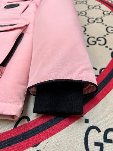 Canada Goose Pink Hooded Parka with Four Flap Pockets