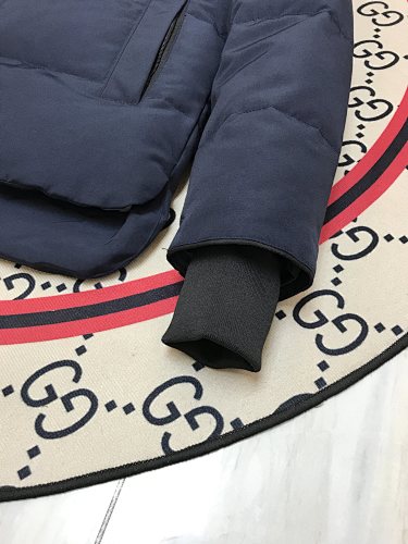 Canada Goose Navy Hooded Puffer Jacket