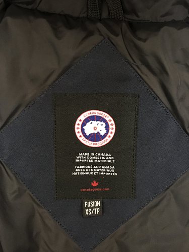 Canada Goose Navy Hooded Puffer Jacket