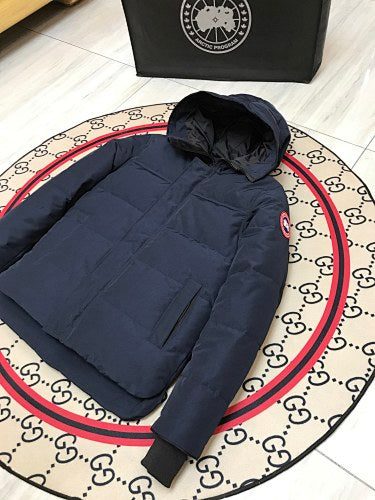 Canada Goose Navy Hooded Puffer Jacket