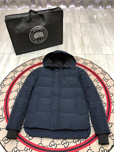 Canada Goose Navy Hooded Puffer Jacket