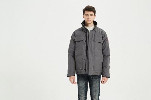 Canada Goose Men's Grey Stand-Collar Utility Jacket