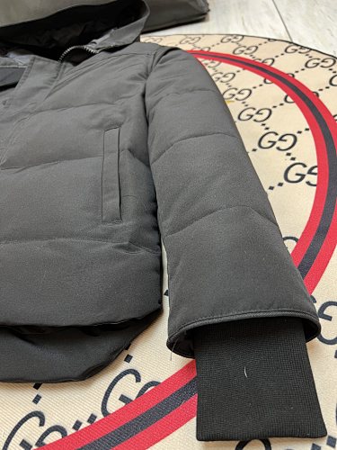 Canada Goose Charcoal Hooded Puffer Jacket