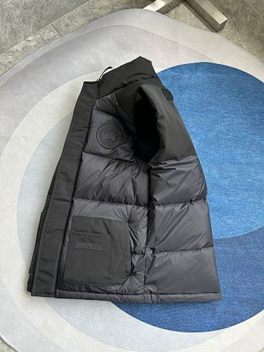 Canada Goose Charcoal Stand-Collar Puffer Vest with Patch Pockets