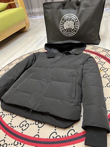 Canada Goose Charcoal Hooded Puffer Jacket