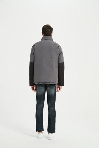 Canada Goose Men's Grey Stand-Collar Utility Jacket