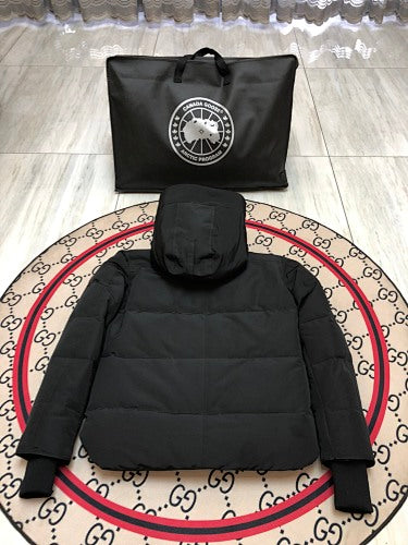 Canada Goose Charcoal Hooded Puffer Jacket
