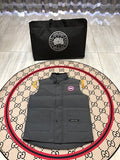 Canada Goose Charcoal Grey Quilted Puffer Vest with Stand Collar