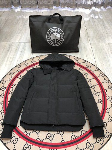 Canada Goose Charcoal Hooded Puffer Jacket