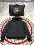 Canada Goose Charcoal Hooded Puffer Jacket