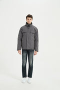 Canada Goose Men's Grey Stand-Collar Utility Jacket