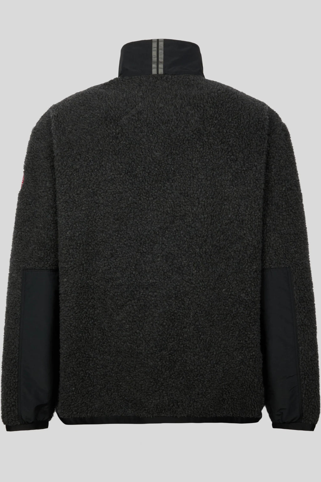 Canada Goose Black Textured Zip-Up Jacket with Contrast Collar