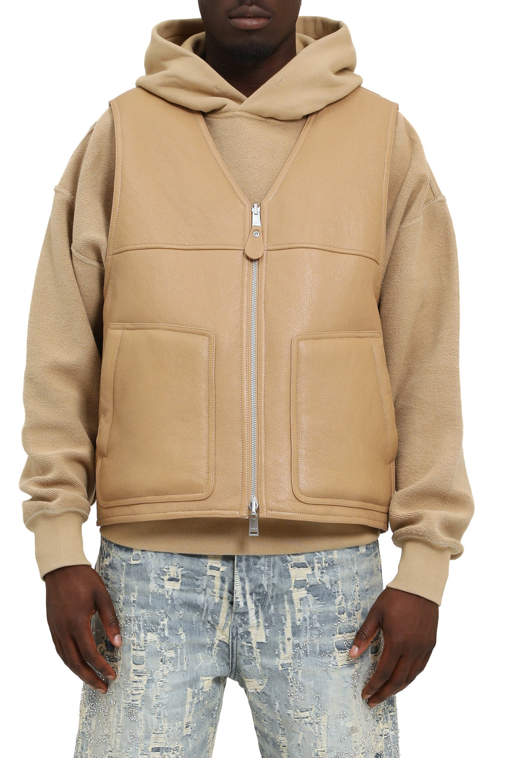 Purple Brand Reversible Shearling Vest