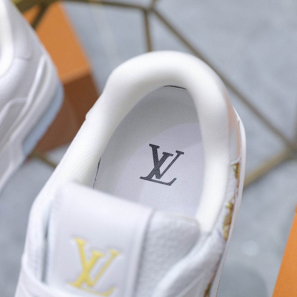 Louis Vuitton Embroidered White Low-Top Sneakers