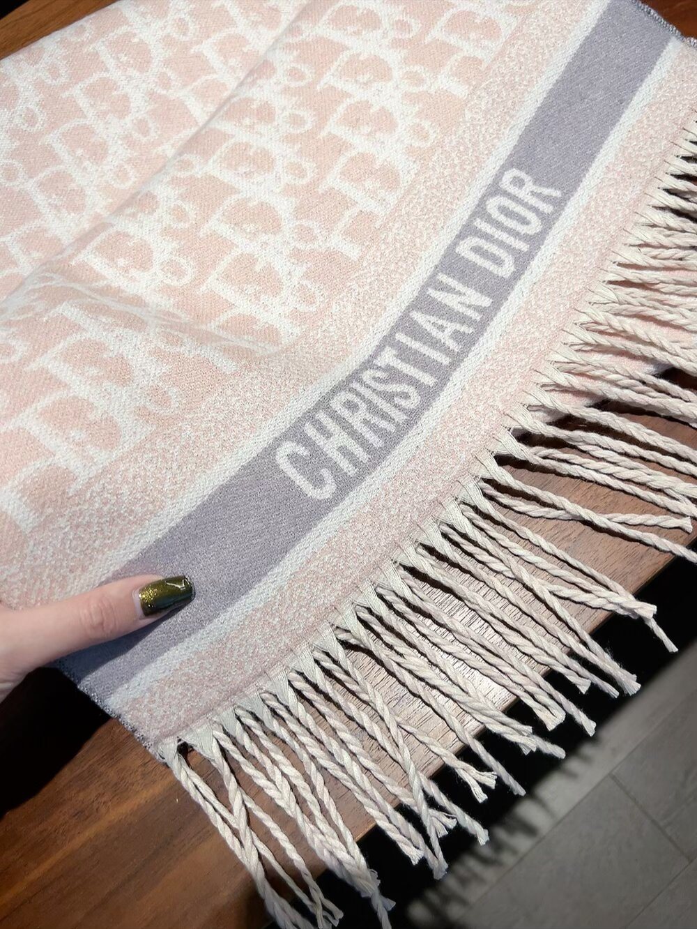 Dior Monogram Fringe Scarf
