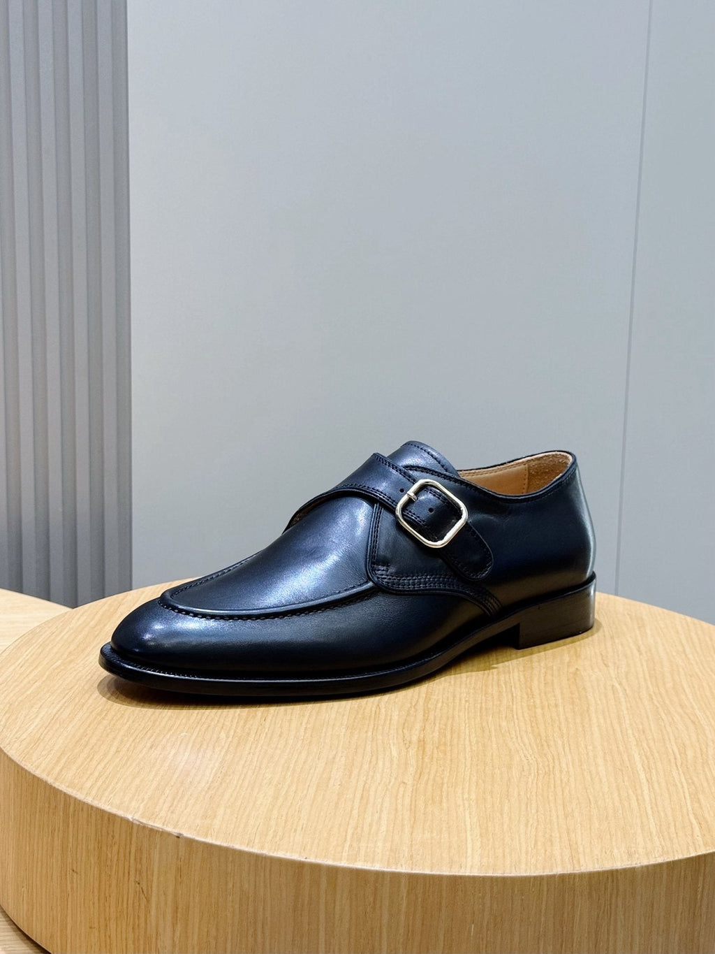 Loro Piana Black Buckle Loafers