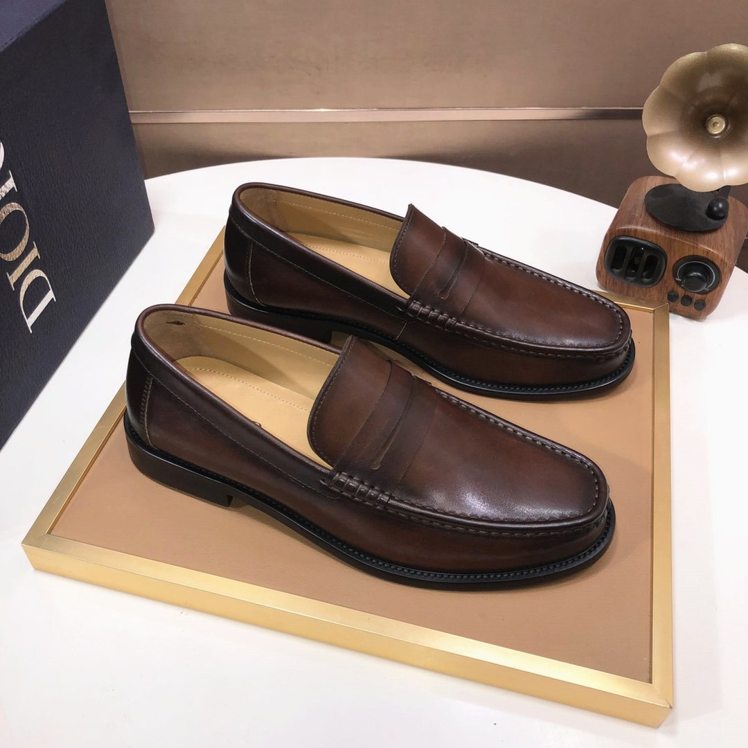 Dior Dark Brown Penny Loafers