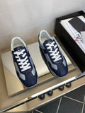Prada Men's Navy Blue Panel Low-Top Sneakers